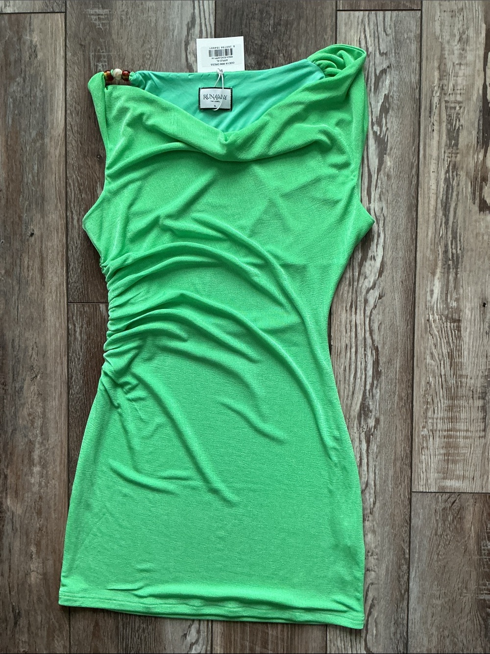 NWT Runaway the Label Women's Odeya Mini Dress Green Apple XL - Picture 6 of 9